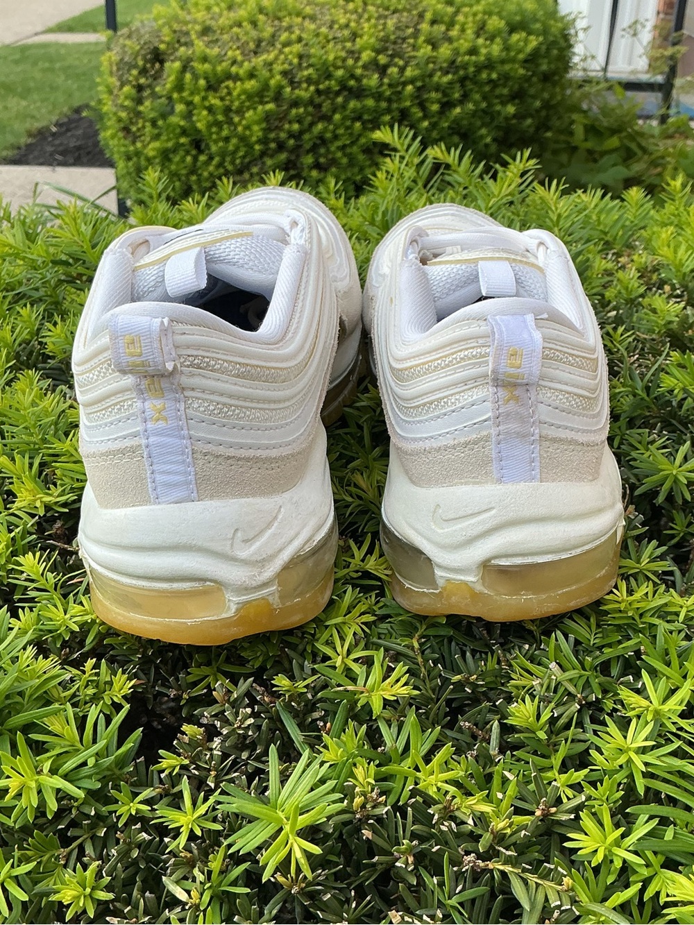 Nike Air Max 97 White Lemon Wash Black DQ8961-100 Women’s 7.5 EUC - Picture 10 of 15